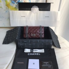 Chanel CF Reissue 2.55 Double Flap Bag Small Burgundy/Silver