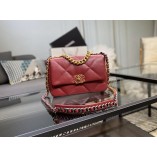 Chanel 19 Bag Lambskin 1160 Burgundy