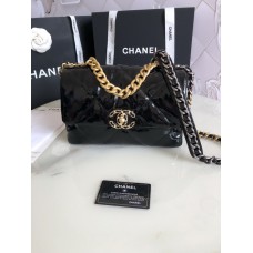 Chanel 19 Bag Patent Leather 1160 Black