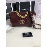 Chanel 19 Bag Patent Leather 1160 Burgundy