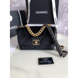 Chanel 19 Bag Velvet Fabric Black