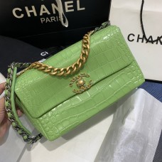 Chanel 19 Bag Crocodile Grain Green