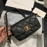 Chanel 19 Waist Bag Lambskin AS1163 Black