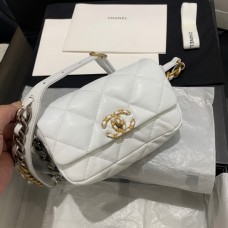 Chanel 19 Waist Bag Lambskin AS1163 White