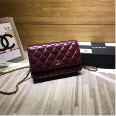 Chanel Classic WOC Bag Lambskin Burgundy