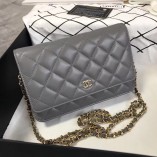 Chanel Classic WOC Bag Lambskin Dark Grey