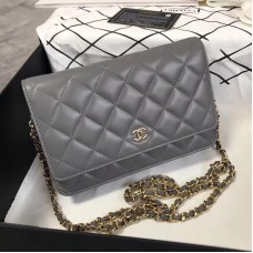 Chanel Classic WOC Bag Lambskin Dark Grey