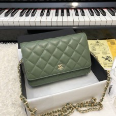 Chanel Classic WOC Bag Lambskin Leaf Green