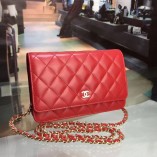 Chanel Classic WOC Bag Lambskin Red