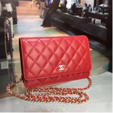 Chanel Classic WOC Bag Lambskin Red