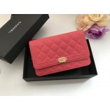 Chanel Le Boy2 WOC Bag Cavair Peach