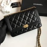 Chanel Le Boy3 WOC Bag Cavair Black