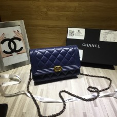 Chanel Le Boy3 WOC Bag Lambskin Royal Blue