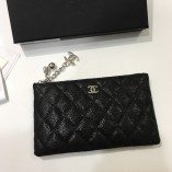 Chanel Caviar Chain Wallet 50169 Silver