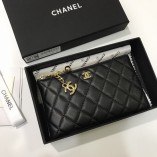 Chanel Lambskin Chain Wallet 50169 Golden