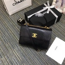 Chanel Trendy CC Bag Lizard Black