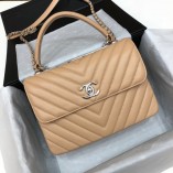 Chanel Trendy CC Bag Lambskin V Line Apricot