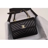 Chanel Trendy CC Bag Lambskin V Line Black