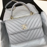 Chanel Trendy CC Bag Lambskin V Line Grey