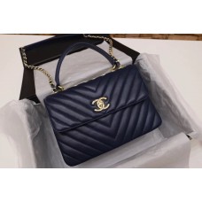 Chanel Trendy CC Bag Lambskin V Line Royal Blue