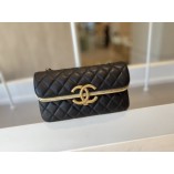 Chanel Classic Double Flap Bag Quilted Bag/gold A57277/A57276