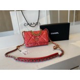 Chanel Sequins 19 Wallet On Chain AP0957 In Red