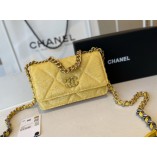 Chanel Sequins 19 Wallet On Chain AP0957 In Yellow