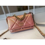 Chanel 19 Wallet on Chain AP0957 Bright Pink