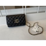 Chanel Classic Wallet On Chain Grained Calfskin AP1794 Black