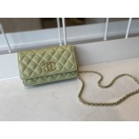 Chanel Classic Wallet On Chain Lambskin AP1794 Grass Green 