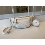 Chanel AGED Calfskin Waist Bag AS1077 White