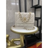 Chanel FW2020 Vintage Sheepskin Mini Flap Bag AS2054 White