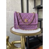 Chanel FW2020 Vintage Sheepskin Flap Bag AS2055/AS2056 Purple