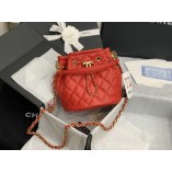 Chanel Bucket Drawstring Sheepskin Bag AS2057 Red