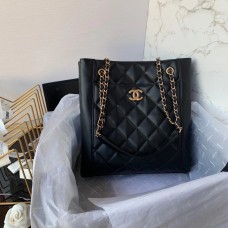 Chanel Double C Logo Vintage Handbag AS2295/black