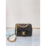 Chanel Flap Bag Lambskin Resin & Gold-Tone Metal AS2379/AS2380 Black