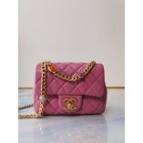 Chanel Flap Bag Lambskin Resin & Gold-Tone Metal AS2379/AS2380 Pink