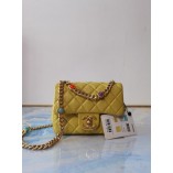 Chanel Flap Bag Lambskin Resin & Gold-Tone Metal AS2379/AS2380 Yellow