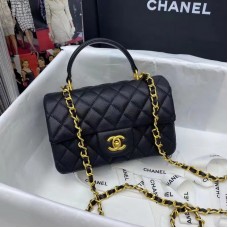 Chanel Mini Flap Bag with Top Handle AS2431 Black