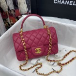 Chanel Mini Flap Bag with Top Handle AS2431 Rose