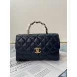 Chanel Small Flap Bag with Top Handle AS2478 Dark Blue