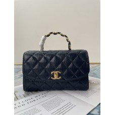 Chanel Small Flap Bag with Top Handle AS2478 Dark Blue