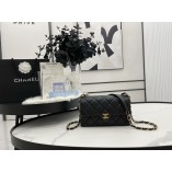 Chanel Quilted Lambskin Small Flap Bag AS2634 Black