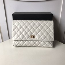 Chanel 2018SS 2.55 Flap Clutch Bag White