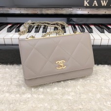 Chanel Small Flap Bag WOC 80982 Big Quilted Nude Pink