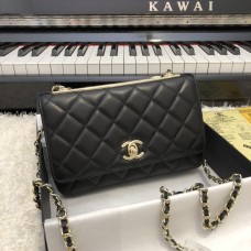 Chanel Small Flap Bag WOC 80982 Small Quilted Black