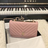 Chanel Small Flap Bag WOC 80982 V line Pink