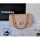 Chanel Lambskin Quilted Medium Double Flap Pink/G