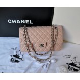 Chanel Lambskin Quilted Medium Double Flap Pink/S