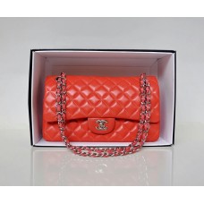 Chanel Lambskin Quilted Medium Double Flap Red/S